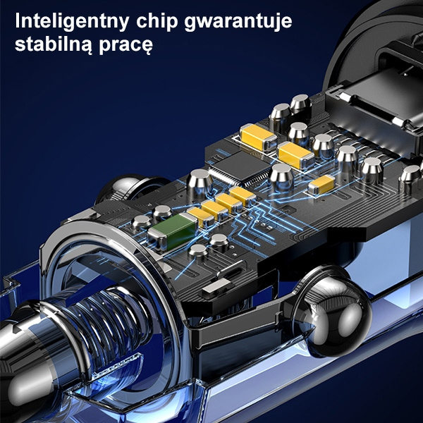 USAMS Charg. sam. 1xUSB+1xUSB-C C32 30W Fast Charge black/black CC164CC01 (US-CC164)