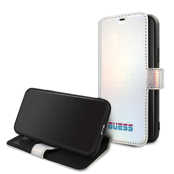 Cover GUESS Apple iPhone 11 Pro Book Iridescent Silver Case