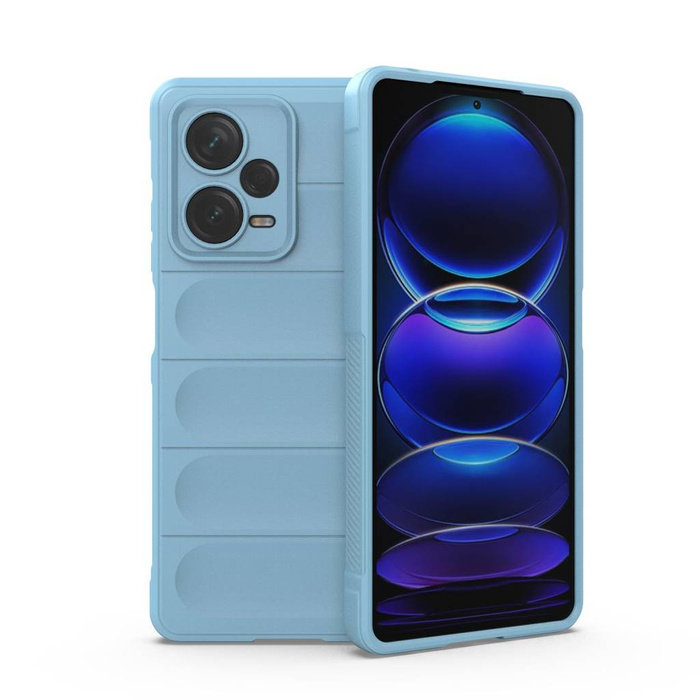 Pouzdro Magic Shield pro Xiaomi Redmi Note 12 Pro+ flexibilní pancéřový kryt světle modrý