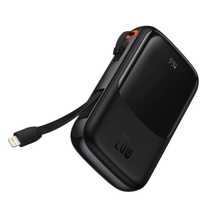 Powerbanka 10000mAh 20W Baseus Qpow Pro Overseas Edition + kabel USB C 3A – černý