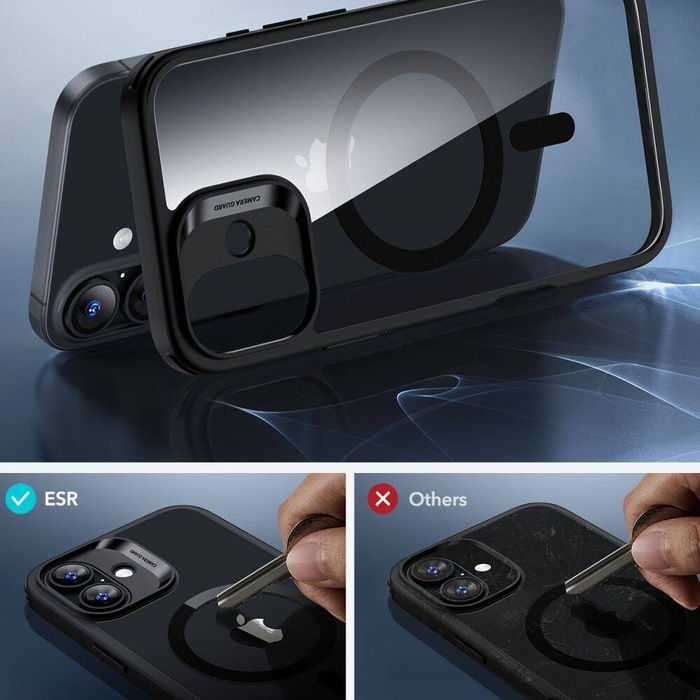 Etui ESR CLASSIC HYBRID HALOLOCK MAGSAFE & TEMPERED GLASS IPHONE 16 PLUS CLEAR/BLACK