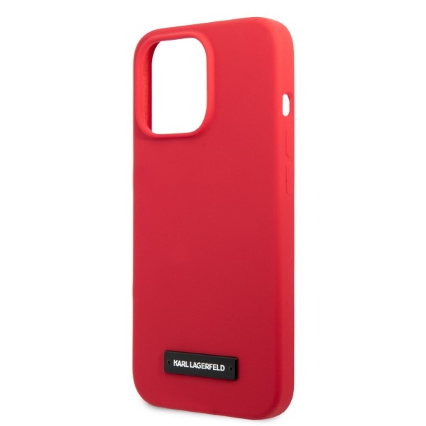 Coque Karl Lagerfeld Klhcp13lslmp1r iPhone 13 Pro / 13 6.1" Hardcase Red/red Silicone Plaque Case