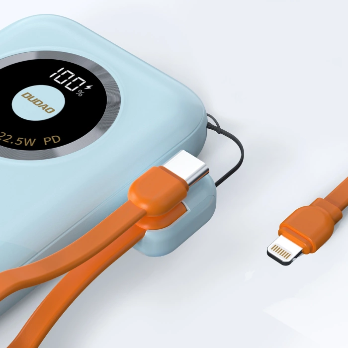 Powerbank Dudao K21 Mini 10000mAh 22.5W USB-A / USB-C - blau