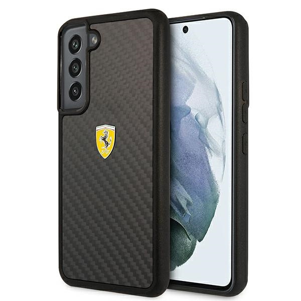 Case FERRARI Samsung Galaxy S22 On Track Real Carbon Black Hardcase