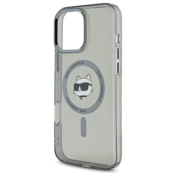 Etui Karl Lagerfeld iPhone 16 Pro Max 6.9" czarny/black hardcase IML Metal Choupette Head MagSafe