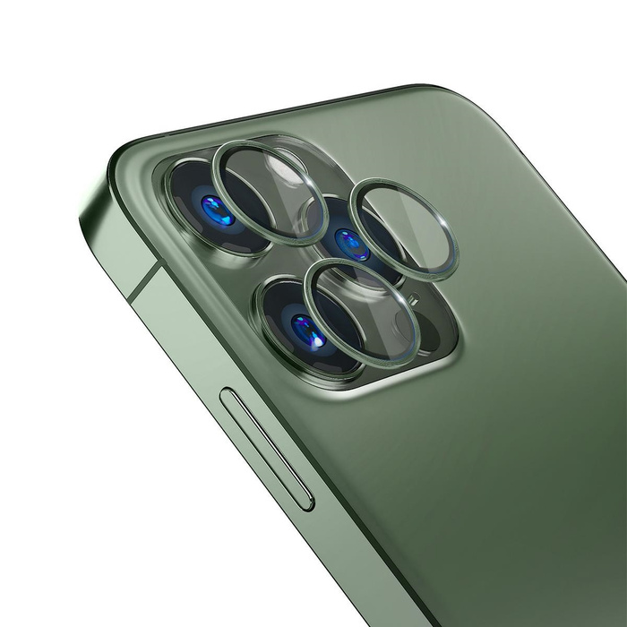 3mk Lens Protection Pro iPhone 13 Pro / 13 Pro Max green/alphine green Protection for camera lens with mounting frame 1pc.