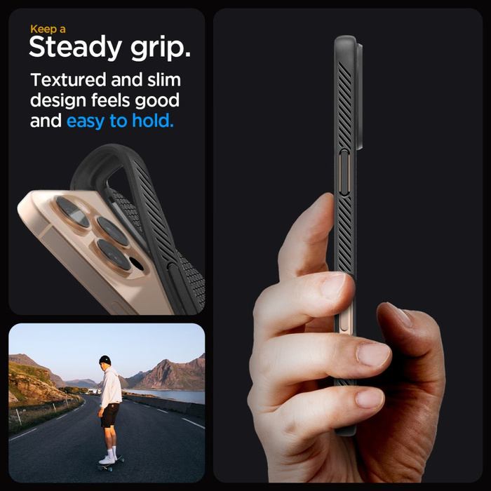 Spigen Liquid Air IPhone MATTE 16 PRO MAX NEGRO