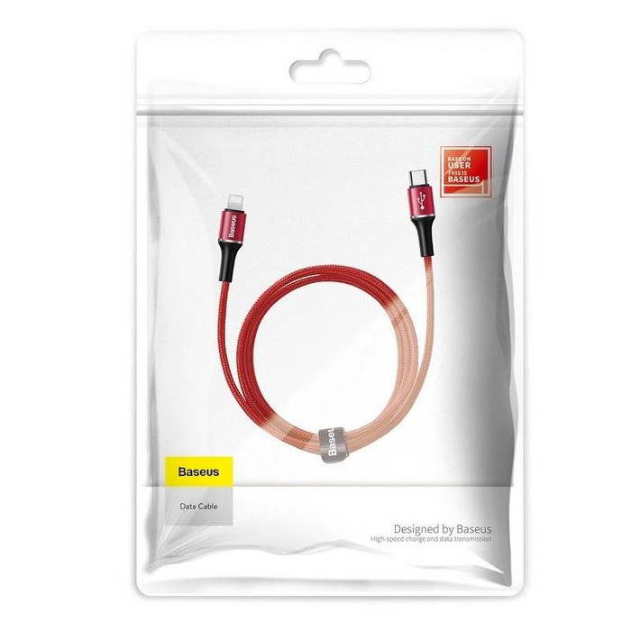 Cavo BASEUS USB-C a Lightning PD Halo, Power Delivery, 18W, 1m rosso