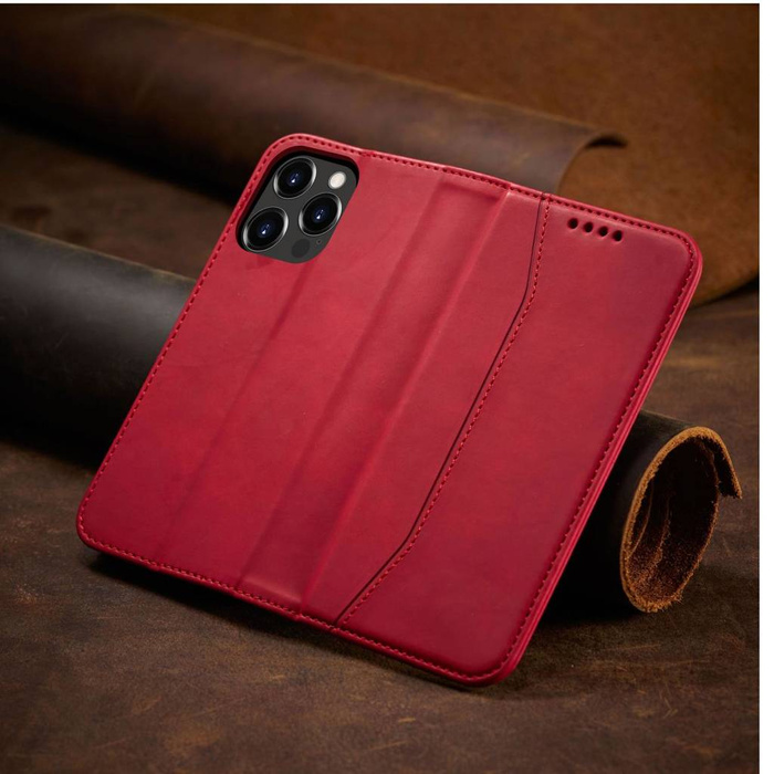 Magnet Fancy Case Case pro iPhone 13 Pro Max Pouch Card Wallet Card Stand Red