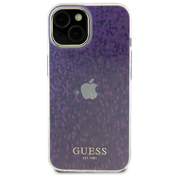 Hülle Guess GUHCP15SHDECMP iPhone 15 6,1" rosa/rosa hartcase IML Facettenspiegel Disco Iridescent Case