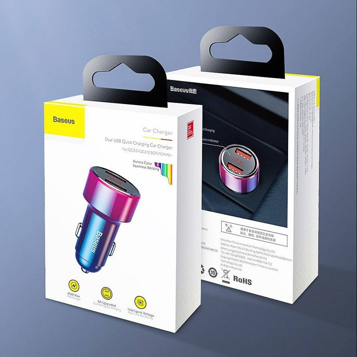 [PO VRÁCENÍ] Baseus Magic Series Dual QC - Quick Charge 3.0 nabíječka do auta 2x USB 45W 6A černá (CCMLC20A-01)