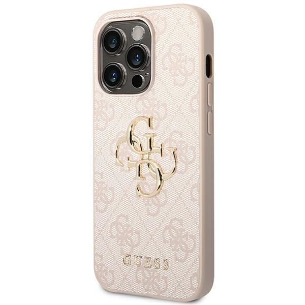 Hülle Guess iPhone 14 Pro 6.1" rosa/rosa hartcase 4G Big Metal Logo