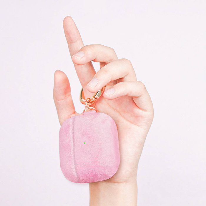 Kingxbar Plush Pods Case AirPods 3 Case Plush Cover Earphone Cover Bleu