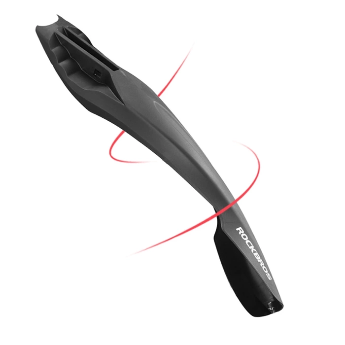 Parafango Rockbros DNB8001 con luce LED rossa - nero