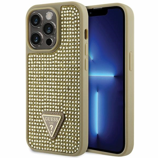 Cover Guess GUHCP14LHDGTPD iPhone 14 Pro 6.1" oro/oro durocase Triangolo con strass Case