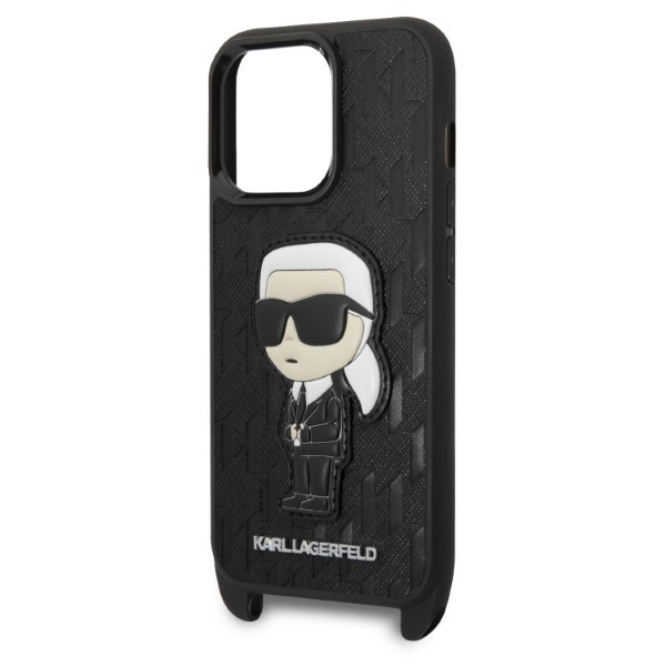 Karl Lagerfeld KLHCP14LSTKMK iPhone 14 Pro 6,1" black/black hardcase Monogram Ikonik Patch