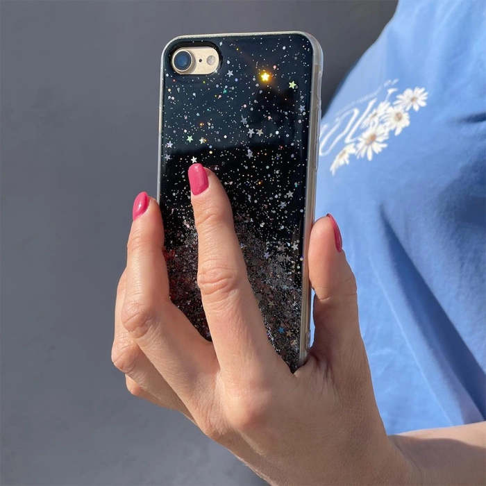 Wozinsky Star Glitter błyszczące etui pokrowiec z brokatem Samsung Galaxy M51 czarny