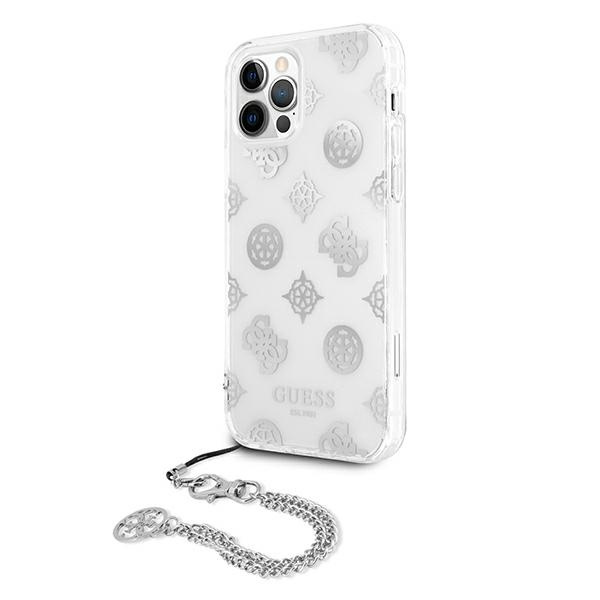 Hülle Guess Apple GUHCP12LKSPESI iPhone 12 Pro Max 6.7 „Silber / Silberhartschale Peony Kette Sammlung CASE