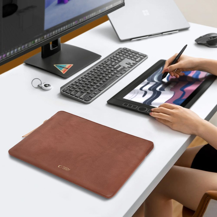 ETUI NA LAPTOPA 15-16 TECH-PROTECT FLEECE BRĄZOWE