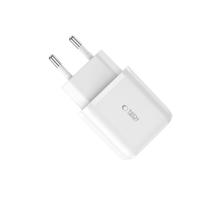 TECH-PROTECT C20W 2-PORT NETZWERK-LADEGERÄT PD20W/QC3.0 WEISS
