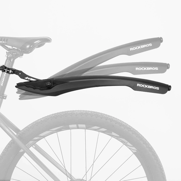 Rockbros DNB8001 Schutzblech mit rotem LED-Licht – Schwarz