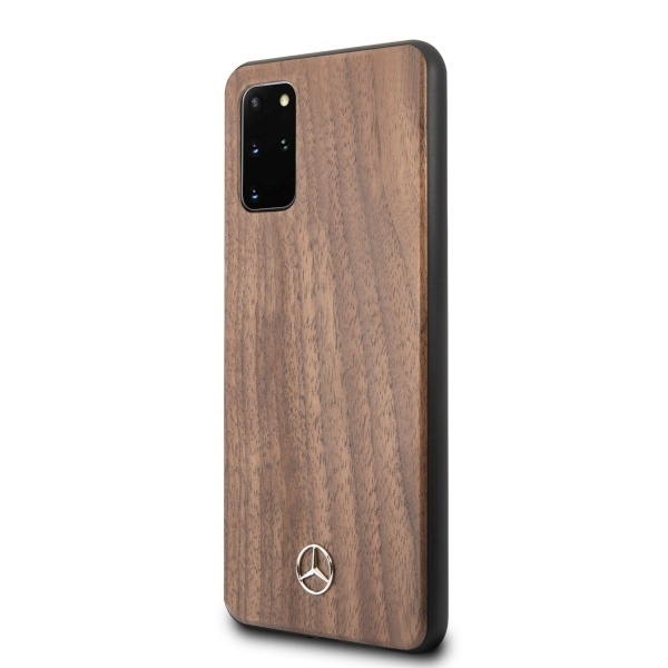MERCEDES Samsung Galaxy S20 Plus Holz Linie Walnuss braun Hülle