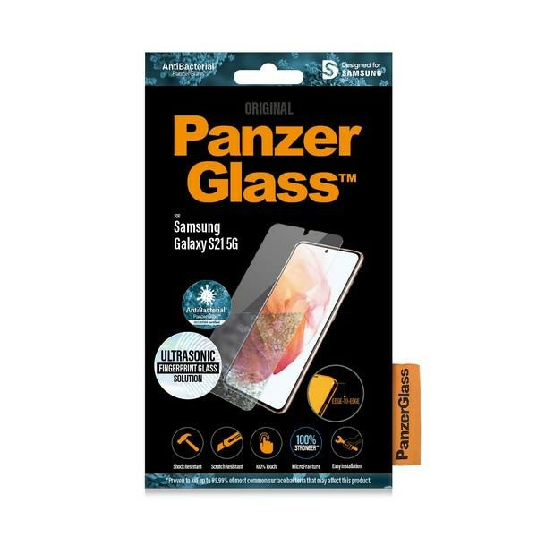 PanzerGlass E2E Microfracture Sam S21 G991 Case Friendly Finger Print AntiBacterial black/black