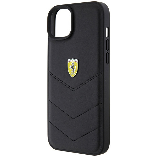 Cover Ferrari FEHCP15MRDUK iPhone 15 Plus 6,7" nero/nero durocase Logo trapuntato in metallo Case
