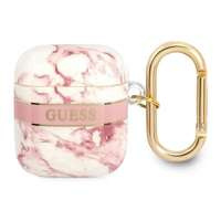 Case GUESS Apple AirPods Cover Marble Strap Collection Pink Case
