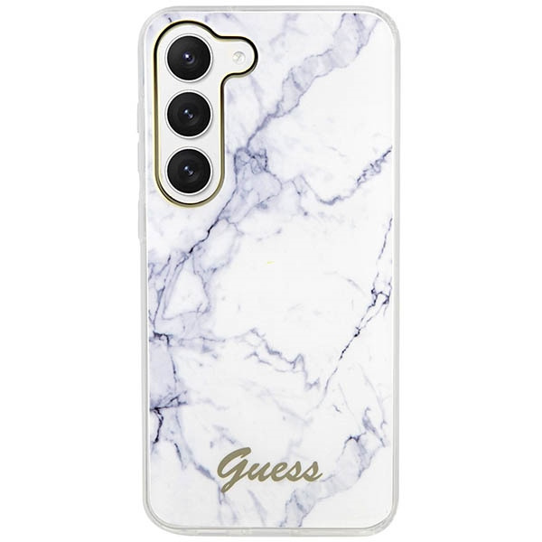 Hülle Guess GUHCS23MPCUMAH S23 Plus S916 weiß/weiß hartcase Marmor Case