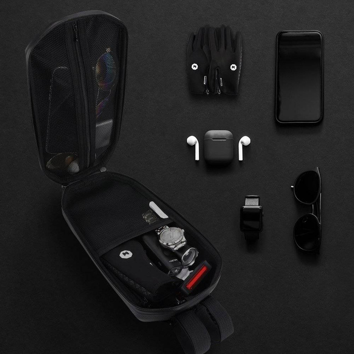 Wozinsky Waterproof electric scooter handlebar bag 4 L black (WSB2BK)
