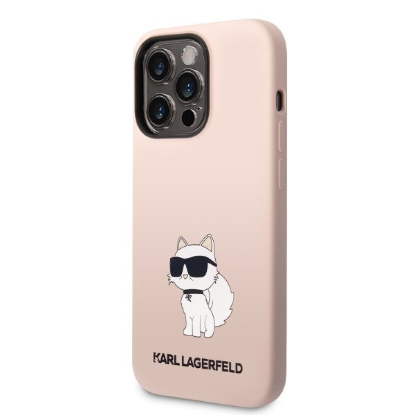 Telefontok Karl Lagerfeld iPhone 14 Pro Max 6.7" keménycase rózsaszín/rózsaszín szilikon Choupette