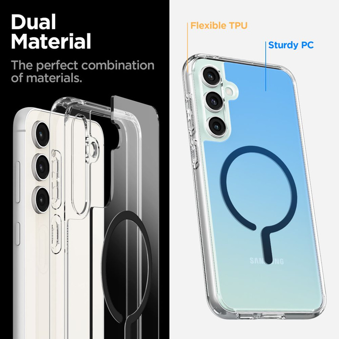 Telefontok Spigen Ultra Hybrid Onetap Ring MagSafe Galaxy S23 FE Fekete Case