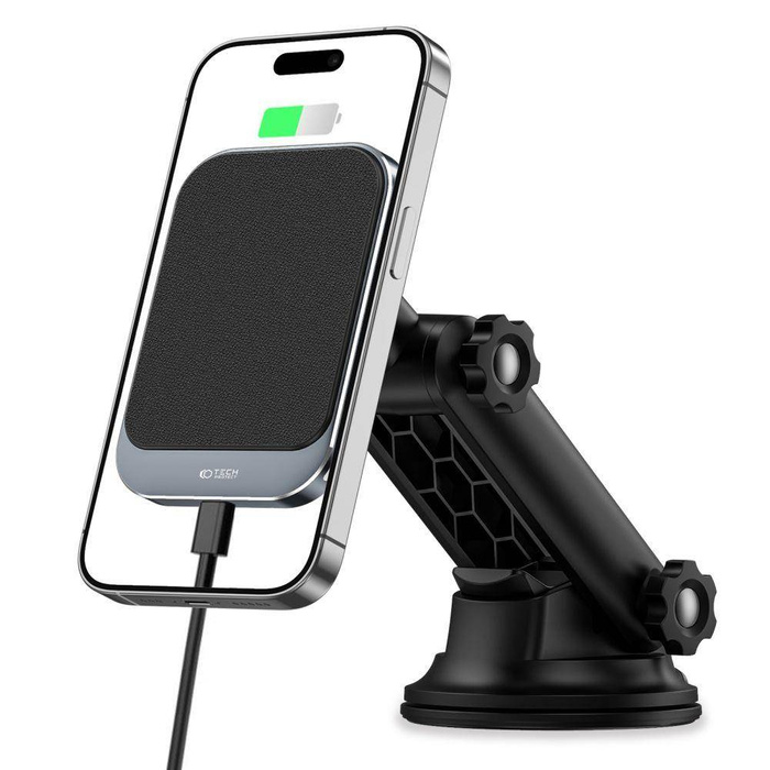 TECH-PROTECT MM15W-V2 MagNETIC MagSafe DASHBOARD CAR MOUNT WIRELESS CHARGER 15W BLACK