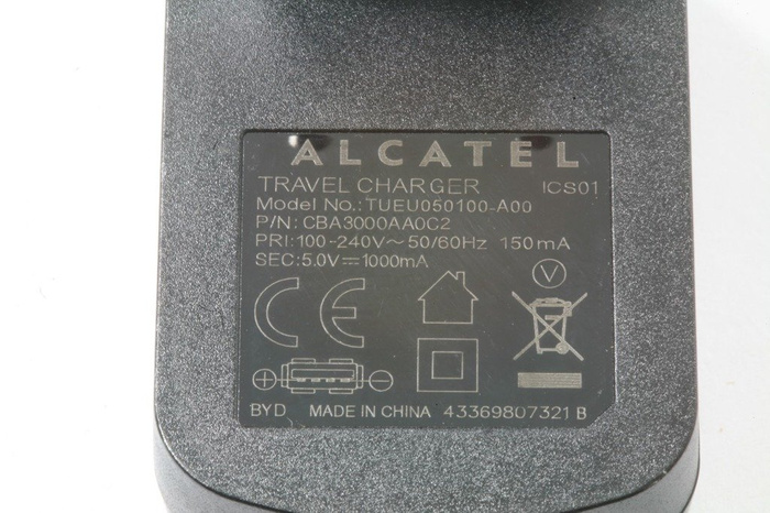 CARGADOR CONECTOR USB original ALCATEL 1 Amperio