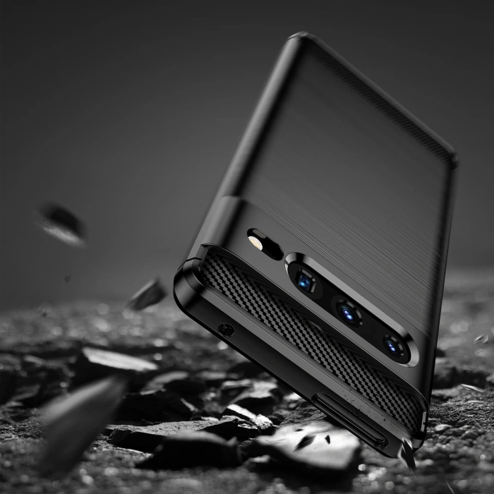 Carbon Case elastyczne etui pokrowiec Google Pixel 7 Pro czarny