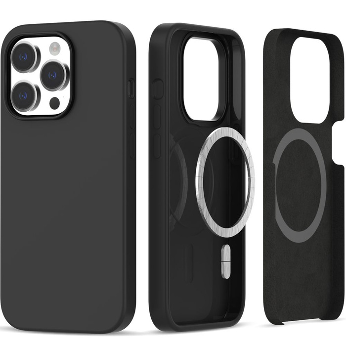 Case Tech-protect Silicone MagSafe IPhone 14 Pro Black Case