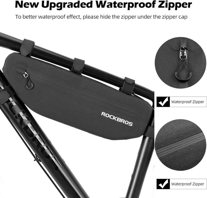 Rockbros AS-043 Fahrradtasche mit Klettverschluss 3l - schwarz