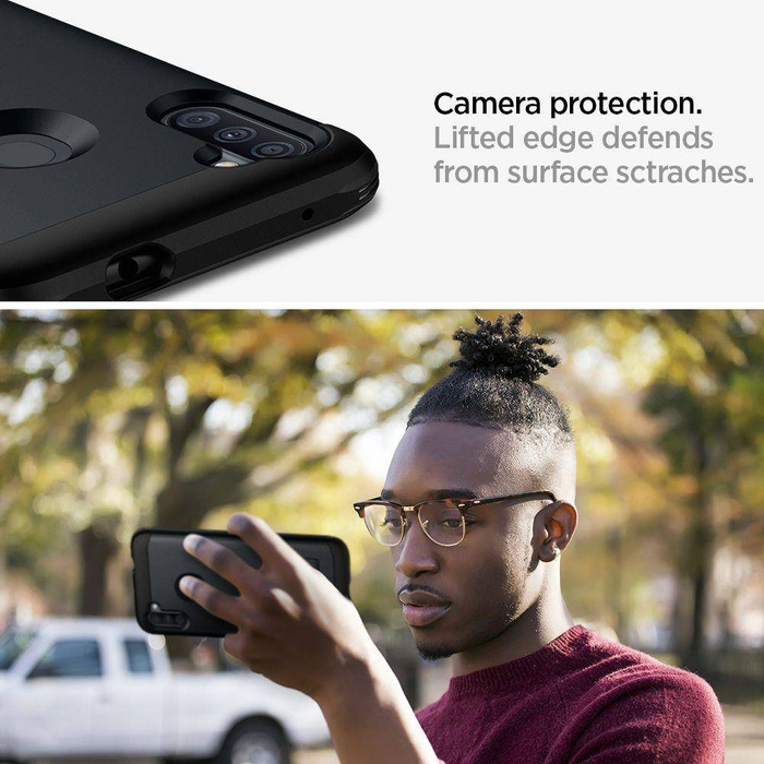 Pouzdro SPIGEN Tough Armor Galaxy A11 Kovové břidlicově šedé pouzdro