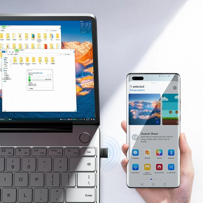 Baseus BA04 mini Bluetooth 5.0 adaptér USB přijímač počítačový vysílač černý (ZJBA000001)