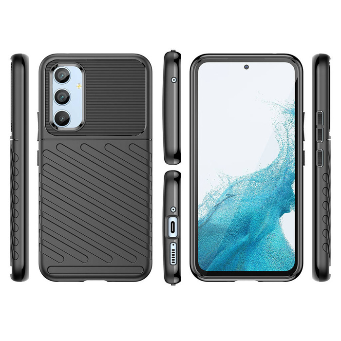 Obal Thunder Case obal pro Samsung Galaxy A54 5G silikonový pancéřový kryt černý Case