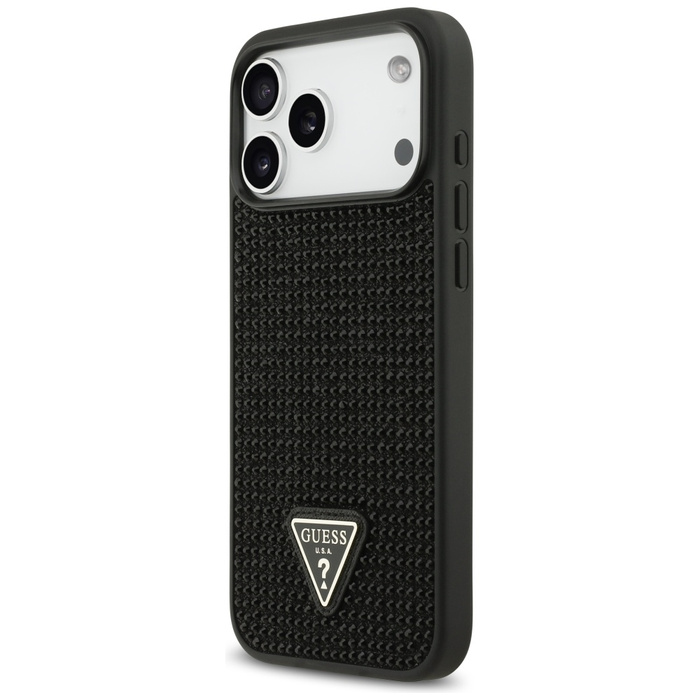 Etui Guess Rhinestone Triangle Logo do   iPhone 17 Pro Max czarny