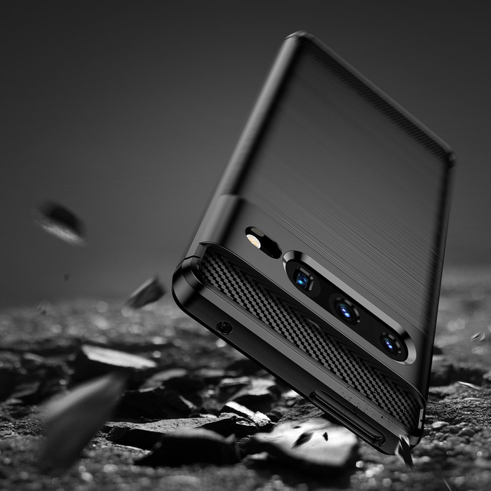 Carbon Case flexible hülle Abdeckung Google Pixel 7 Pro schwarz