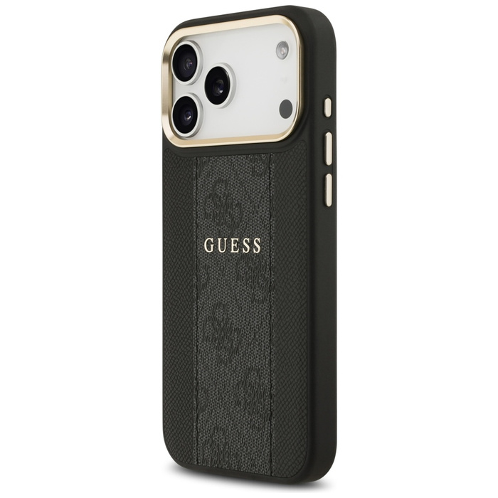 Etui Guess 4G Stripe MagSafe do iPhone   17 Pro Max czarny