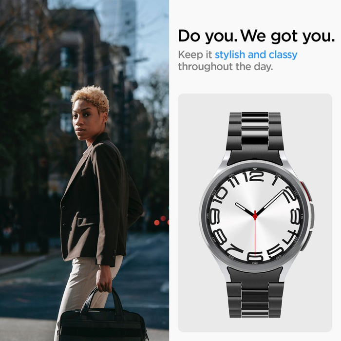 Armband Spigen Modern Fit Band Samsung Galaxy Watch 6 Klassisch (47 Mm) Schwarz Case