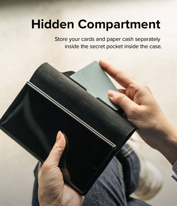 Ringke Folio Signature cuir coque avec couverture à rabat pour Samsung Galaxy S22+ (S22 Plus) noir (FSS118R262)