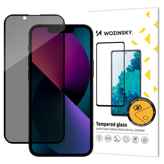 Wozinsky Privacy Glass Verre trempé pour iPhone 13 Pro Max avec filtre de privatisation anti-espion