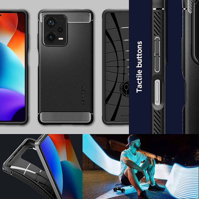 Case Spigen Rugged Armor Xiaomi Redmi Note 12 Pro+ Plus 5G MATTE Black