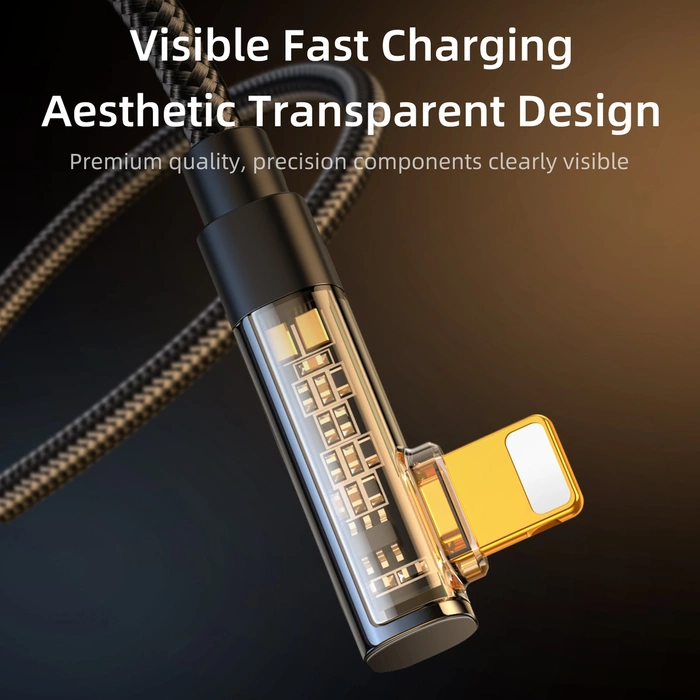 Joyroom S-UL012A6 Cavo USB-A angolato - Illuminazione 2.4A 1.2m - blu