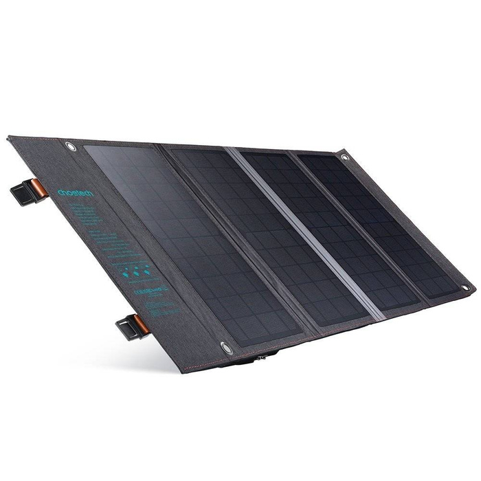 Choetech faltbares Solarladegerät Solar PV 36W Quick Charge Power Delivery USB / USB Typ C (94 x 36 cm) grau (SC006)